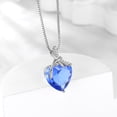 thumbnail image 4 of Juwaliy Dragonfly Necklace Collar con Piedra de Nacimiento de Diciembre en Forma de Corazón Azul, Dije de Tanzanita de Plata Esterlina 925, Joyería para Mujer, Regalo de Cumpleaños, Navidad, Día de l, 4 of 10