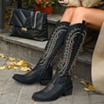 thumbnail image 2 of Ecetana Women's Cowboy Boots Embroidered Western Cowgirl Boots Chunky Heels, 2 of 6