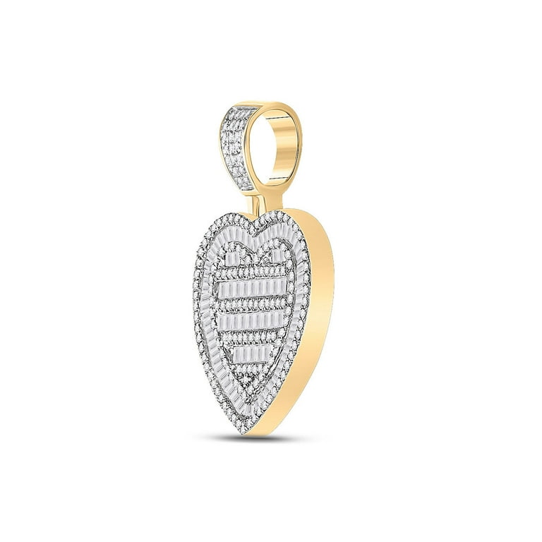 Baguette CZ Heart Charm, Gold Filled Micro Pave Clear Baguette Heart Pendant,  Love Heart Charms for Bracelet Necklace Jewelry Making, CP1822 -  BeadsCreation4u