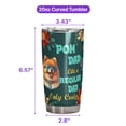 thumbnail image 5 of Pomeranian Dad Like a Regular Dad Only Cooler Happy Father's Day 20oz Stainless Steel Tumbler Insulated Cup with Lid Pom Dog Lover Gifts - 02007, 5 of 5