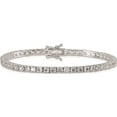 thumbnail image 4 of Sterling Silver Rhodium-Plated Cz Tennis Bracelet Made In China qx355cz, 4 of 5