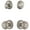 Satin Nickel, variant on Grandeur 823333 Newport Solid Brass Single Cylinder Keyed Entry Knobset And Deadbolt Combo