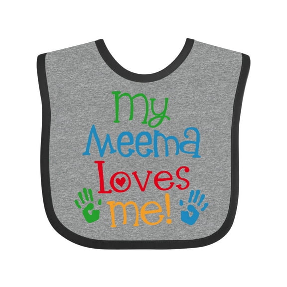 Inktastic My Meema Loves Me Boys or Girls Baby Bib