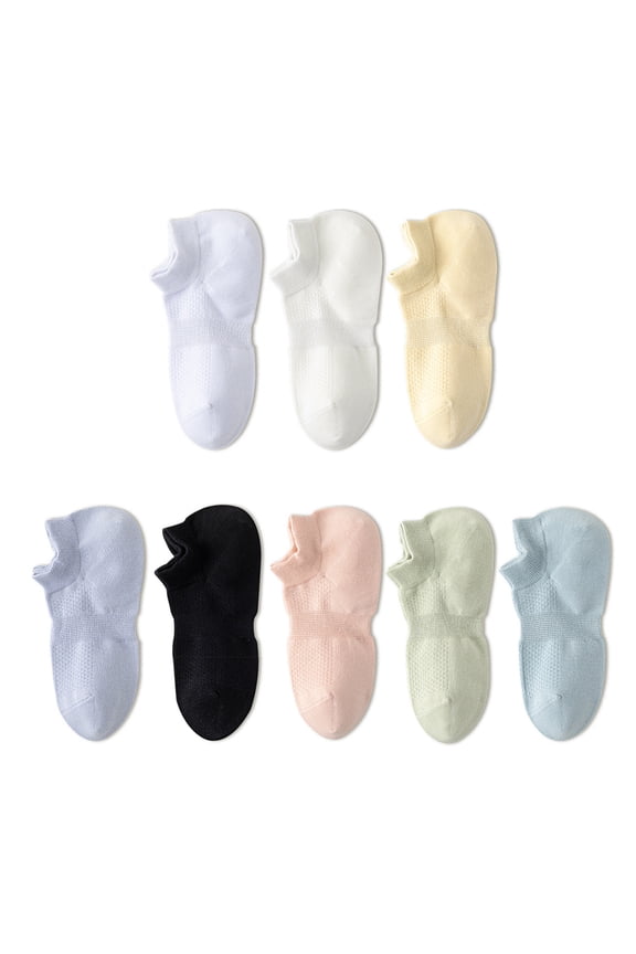 Thin,Breathable Ankle Socks,Women's Thin Ankle Socks,Anti-Slip, No-Show Socks,Breathable Cotton Socks,Size One Size,8 Pair