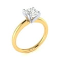 thumbnail image 2 of SuperJeweler 1 1/2 Carat Cushion Cut Moissanite Solitaire Engagement Ring in 14 Karat Yellow Gold, 2 of 5