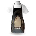 thumbnail image 3 of Gothic Apron Middle Age Balcony of Stone Castle with Candles Renaissance Inspired Vintage Design Print, Unisex Kitchen Bib Apron with Adjustable Neck for Cooking Baking Gardening, Grey, by Ambesonne, 3 of 3