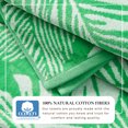 thumbnail image 3 of 100% Cotton Jacquard 4 Pack 30" x 60" Printed Beach & Pool Towels (Green/White Palm Leaf & Stripe, 4 Pack- 30" x 60"), 3 of 6