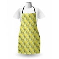thumbnail image 3 of Bird Apron, Little Birds on Spring Branches in Watercolor Style Repetitive Pattern, Unisex Kitchen Bib with Adjustable Neck for Cooking Gardening, Adult Size, Yellow and Multicolor, by Ambesonne, 3 of 4