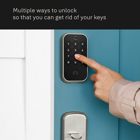 Yale - Assure Lock 2 Smart Lock W-Fi Deadbolt with App/Keypad/Key Access - Satin Nickel