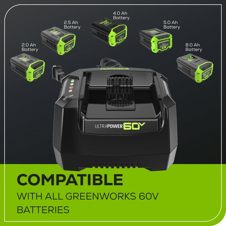 Greenworks 60V 6Amp Rapid Charger 1807802 - Walmart.com