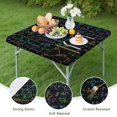 thumbnail image 4 of Math Equations Physics Formulas Black Pattern Square Fitted Tablecloth with Elastic Edge,Square Table Cover,Washable Elastic Table Cover for Home Kitchen Party Decor 36"x36", 4 of 6