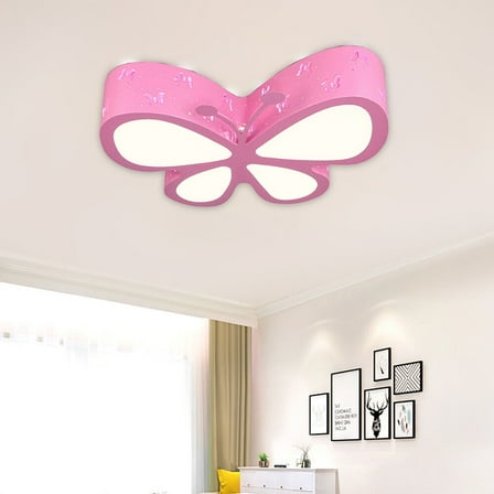 110V Kid's Room Butterfly LED Ceiling Light Girl Bedroom Lamp