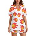 thumbnail image 1 of Sdmnsg-T Chicken And Rooster Women Pajama Set Short Sleeve Comfy Pjs Sets 2 Piece Lounge Set, 1 of 8