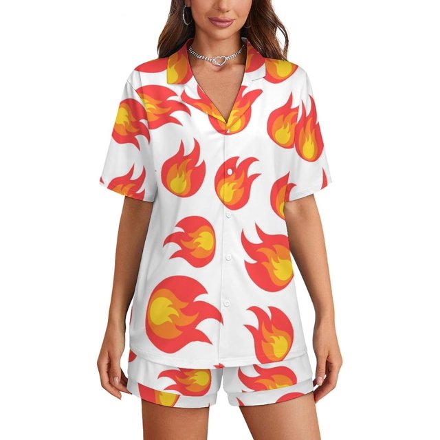 Sdmnsg-T Chicken And Rooster Women Pajama Set Short Sleeve Comfy Pjs Sets 2 Piece Lounge Set