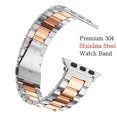 thumbnail image 3 of Metal Apple Watch Band 42mm 44mm 45mm Stainless Steel Strap with TPU Cover, WristBand Link Bracelet Chain for iWatch Series 7 6 5 4 3 2 1 SE, 3 of 7