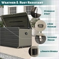 thumbnail image 3 of Deck Boxes, 200 Gallon Modern Waterproof Outdoor Storage for Patio Garden Pool | Slate Gray | Plastic, 3 of 12