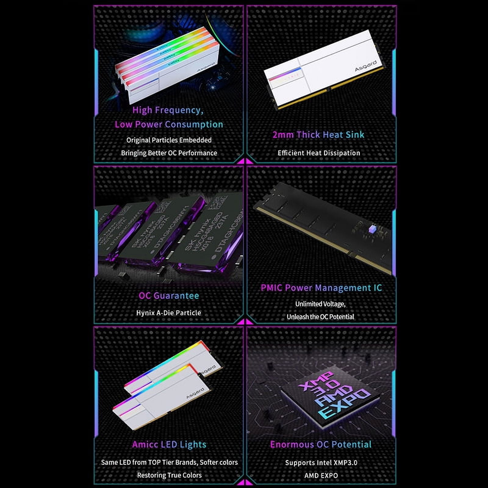 Asgard Valkyrie II DDR5 RGB RAM Memory DDR5 RAM PC 16GBX2