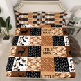 thumbnail image 2 of Homewish Rustic Camo Twin Sheet Set (3-Piece) Deer Brown Black Checkered Decor For Kids, 2 of 7