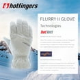 thumbnail image 5 of HOTFINGERS Flurry ll Ladies Alpine Sport Fabric Gloves, Color: White, Size: S, 5 of 5