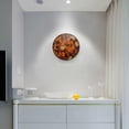 thumbnail image 5 of Yayeee Wall Clock Battery Operated 9.5" Silent Quartz Non-Ticking for Living Room Decor, Fall Pattern, 5 of 8