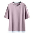 thumbnail image 1 of Wyzesi Chandails Cardigan Rouges pour Hommes Courts T-Shirt à Manches Courtes pour Hommes Été T-Shirt en Coton pour Hommes à Demi-Manches Version Coréenne de Couleur Unie Col Ras du Cou Chandail de Base Cardigan de Noël pour Hommes, 1 of 4