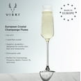 thumbnail image 3 of Viski Champagne Crystal Stemware Set of 4, 6 oz Flutes for Outdoor Parties & Home Bar Gifts, 3 of 7