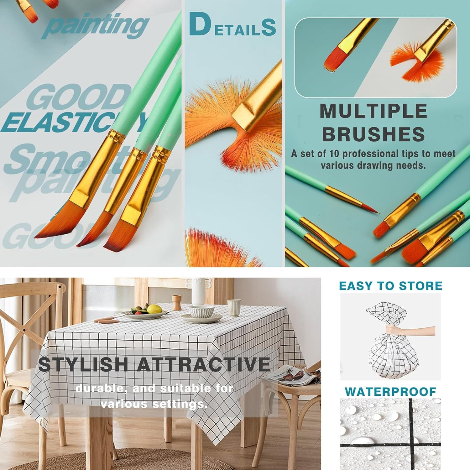 2 Sets 10x12 Couples Painting Kit Date Night, Sip and  Kit for Adults with Pre-Drawn Canvas (Easels Included),  for Date Night Painting and Sip Parties ( and )
