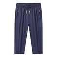 thumbnail image 3 of Maean Mens Capri Pants Workout Gym Running Elastic Waist Drawstring Shorts Casual Baggy Pant with Pockets, 3 of 7