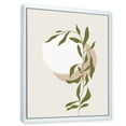 thumbnail image 3 of Designart 'Abstract Moon and Sun With Green Leaf III' Modern Framed Canvas Wall Art Print, 3 of 5