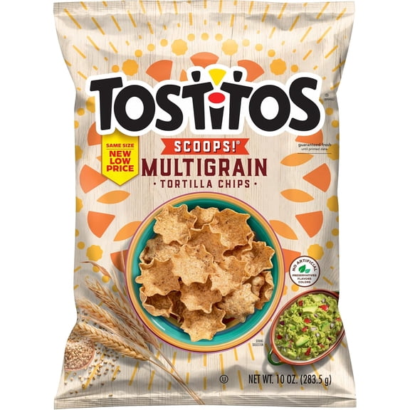 Tostitos Scoops! Multigrain Tortilla Chips, 10 Oz ( PACK OF 2 )