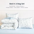 thumbnail image 6 of Floral Comforter Set with Sheets - 7 Piece Bed in a Bag for Full Size, White Blue Cottagecore Aesthetic, 6 of 6