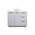 thumbnail image 3 of 42 inch single bathroom vanity in grey with backsplash, 3 of 8