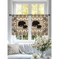 thumbnail image 6 of Sheer Curtains 54 Inches Long, Farmhouse Bear Light Filtering Window Curtains for Living Room, Country Vintage Animals Paw Print Brown Rod Pocket Voile Sheer Curtain Drapes, 52"W x 54"L, 2 Panels, 6 of 8