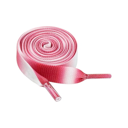 Elerevyo Colorful Shoelaces Rainbow Gradient Flat Shoe Laces for Sneakers 2 Pairs