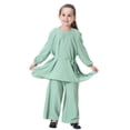 thumbnail image 3 of Vividxx Girls Abaya Dress Sets Loose Flowy Pants Outfits Sets For Everyday Wear Clothing Southeast Asian Style Comfortable Kids Outfits Sets Solid Color Toddler Classic Dailywear, 3 of 8