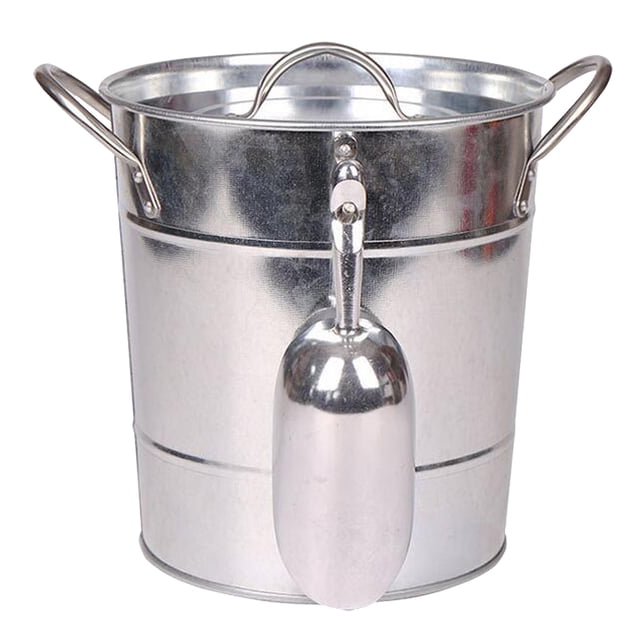 Metal Ice WIne Bucket Party Tub Back Yard BBQ Beer Tub Con Ice Set Perfecto Para Bar Party Gathering Y Doméstico, 4 Colores Disponibles Plata Baoblaze Cubo de vino