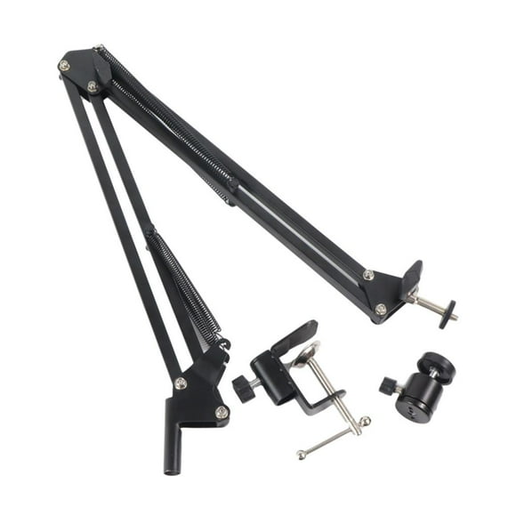 Ruiboury Webcam Stand Heavy Duty Adjustable Camera Desk Clamp Mount with Fixing Clip for Built-in 1/4 Screw Compatible for C925e C922x C922 C930e C930 C920 C615