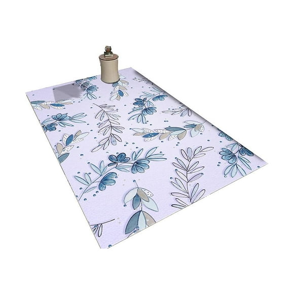 Modern Non-slip Area Carpet Abstract Ink Paint Purple And Gold Marble Art