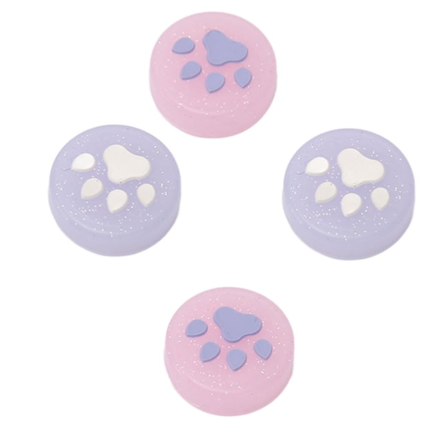 Joystick Cover, Protective 4pcs Cat Shape Lightweight Prevent Slip Thumb Grip Cover Odorless Glittering for Game Controller
