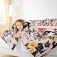 thumbnail image 4 of jejeloiu Floral Cat Pattern Full Size Comforter Sets Kids,Colorful Rustic Flowers Bedding Sets,Reversible,3pcs, 4 of 8