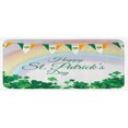 thumbnail image 1 of St. Patrick's Day Kitchen Mat, Celebration Greeting with Rainbow and Flags Lucky Clovers Shamrock Plant, Plush Decorative Kitchen Mat with Non Slip Backing, 47" X 19", Multicolor, by Ambesonne, 1 of 1