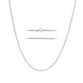 thumbnail image 1 of 24K White Gold Over Stainless Steel Rope Chain Necklace 2 mm, 1 of 6