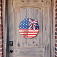 thumbnail image 5 of Meitianfacai Independence Day Welcome Sign for Front Door, Door Decor for Farmhouse Porch, Rustic Welcome Wreaths, Round Wooden Hanging Sign Housewarming Gift for Home Outdoor Indoor, 5 of 5