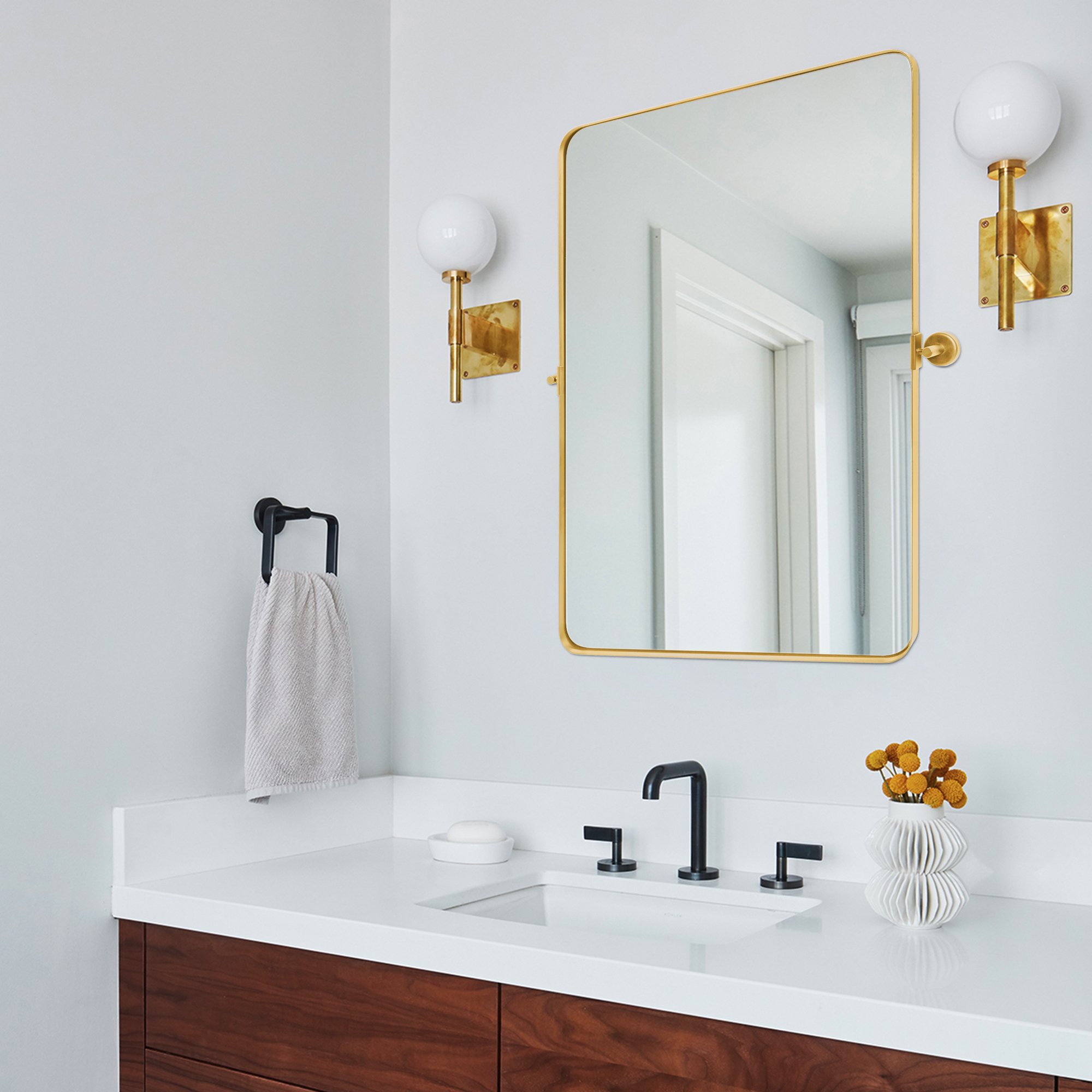 tilting vanity mirror