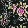 thumbnail image 6 of SAFAVIEH Wyndham Mira Floral Rose Wool Area Rug, Black/Multi, 5' x 8', 6 of 10