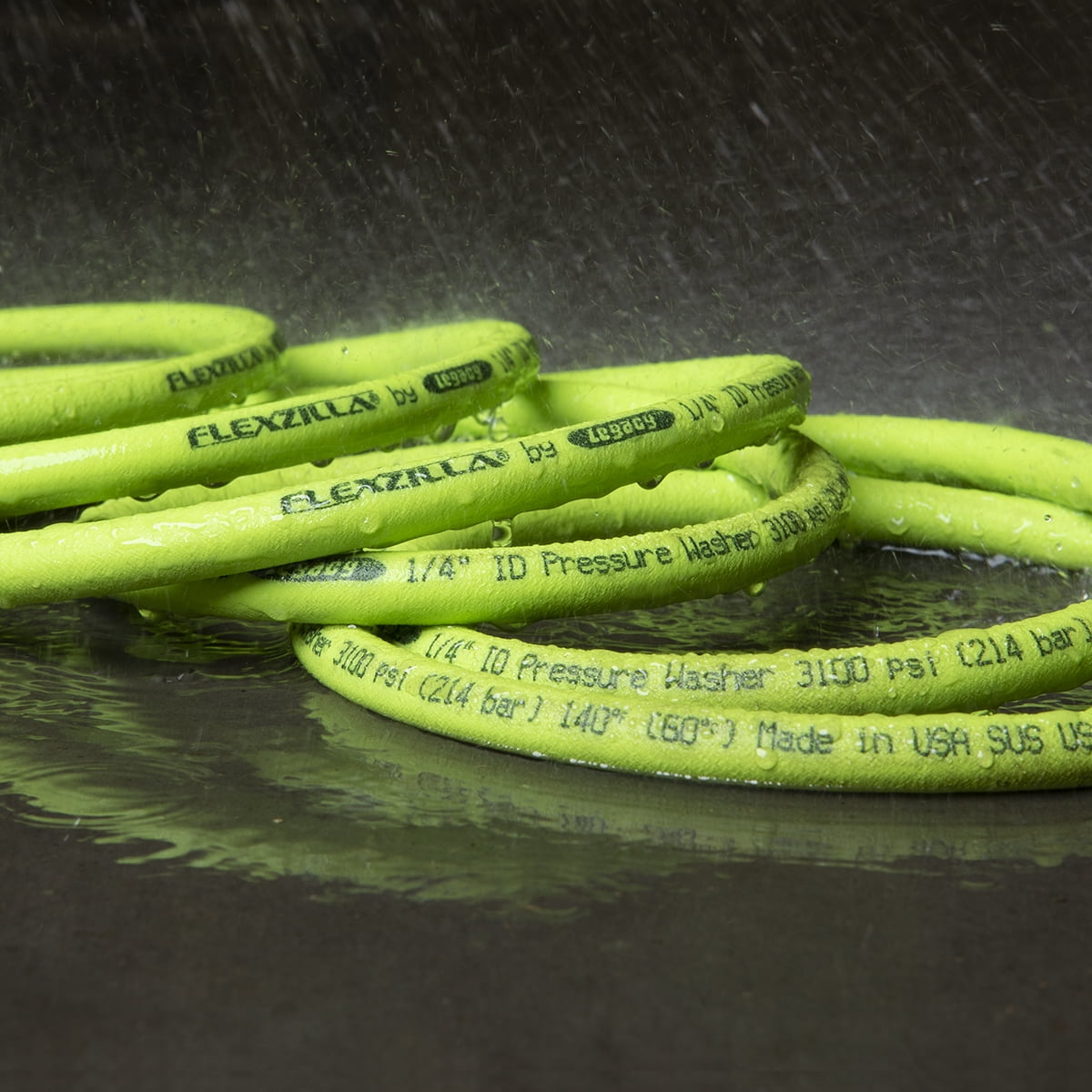 Flexzilla Pressure Washer Hose, 5/16 in. x 50 ft., 3100 PSI, M22 Fittings, ZillaGreen