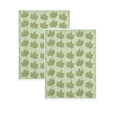 thumbnail image 2 of Autumn Maple Leaf Kitchen Towels 2Pcs ,Thanksgiving Harvest Embossed Hand Towels,Soft Absorbent Dish Cloths,Seasonal Home Kitchen Counter Decor.Green, 2 of 6
