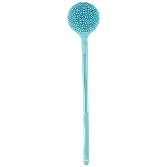 Double-Sided Shower Body Brush Silicone Long Handle Bathroom Wash Bathing Massage Back Exfoliating