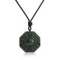 thumbnail image 1 of COAI Black Obsidian Stone Eight Diagrams Yin Yang Pendant Necklace Adjustable Nylon String, 1 of 5