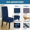thumbnail image 5 of Dowbom Velvet Dining Chair Slipcover Stretch Chair Cover Soft Washable Chair Slipcover, 5 of 7